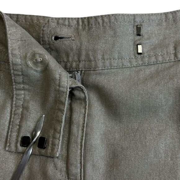 ANN TAYLOR Signature Linen/Cotton Taupe Gray Color Size 4 - Picture 6 of 12